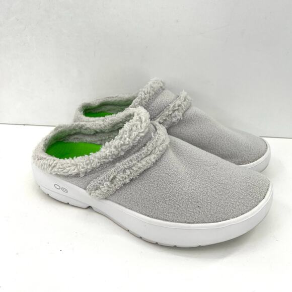Oofos OOcoozie Women’s Mules Comfort Fleece Recovery Slip On Shoes - Picture 8 of 8